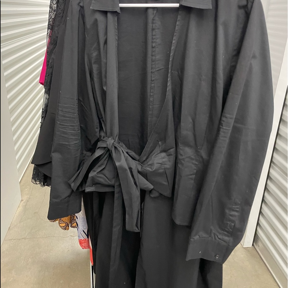 Black tuxedo blouse